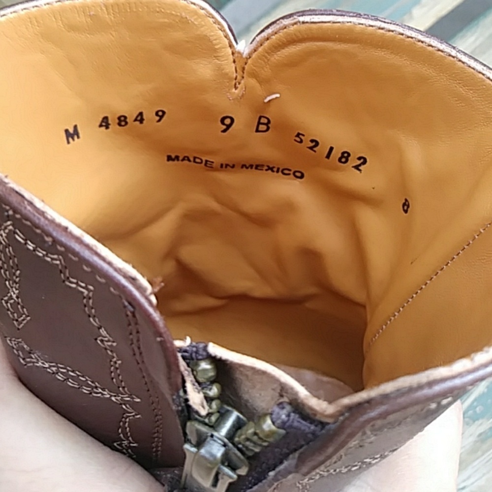 🎈Lucchese Leather Shortie Cowboy Boots M4849 - Picture 7 of 8
